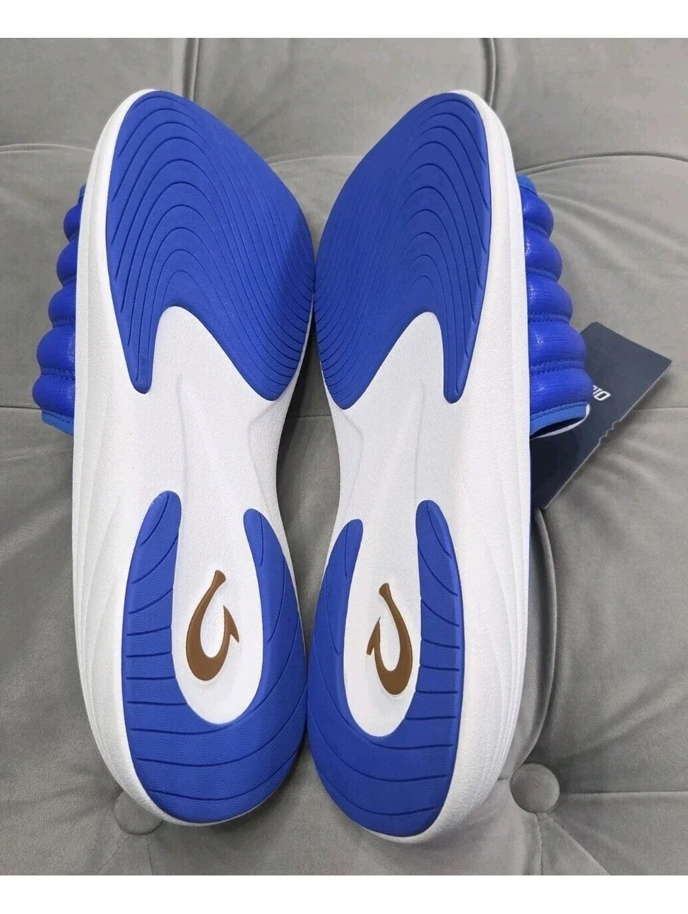 OluKai Komo Slide Blue Waterproof Comfort Sandals Flats Mens Shoes 13 New $99